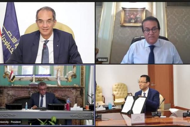 توقيع اتفاقيتى تعاون بين وزارة الاتصالات وجامعتى عين شمس والمنصورة