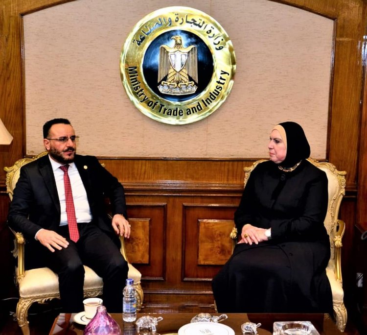 وزيرة التجارة ونظيرها الليبي يبحثان سبل التعاون الصناعي