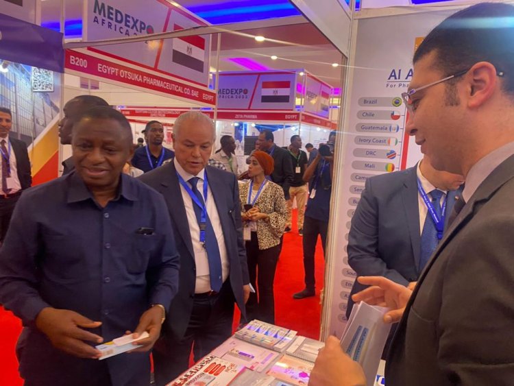 افتتاح الجناح المصري بمعرض Med Expo Africa بحضور السفير والملحق التجاري