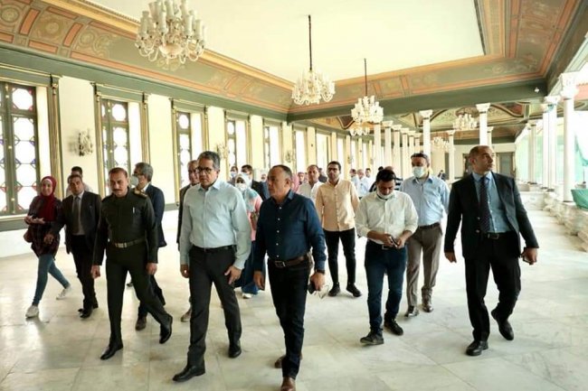 وزير السياحة  يتفقد اللمسات النهائية لمشروع ترميم قصر محمد على بشبرا