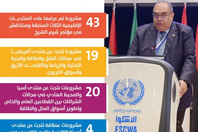 "محيي الدين" : 43 مشروعا  تم عرضها في المنتديات الإقليمية الثلاث السابقة وستناقش في مؤتمر شرم الشيخ 